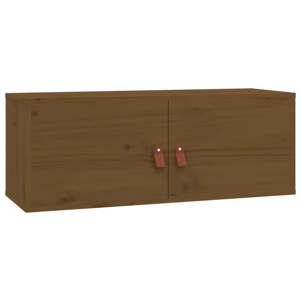 Wandschrank Honigbraun 80x30x30 cm Massivholz Kiefer