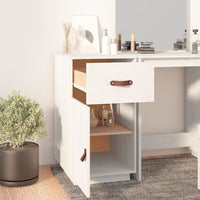 Thumbnail for Schreibtisch-Schrank Weiß 40x50x75 cm Massivholz Kiefer