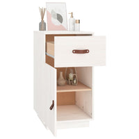 Thumbnail for Schreibtisch-Schrank Weiß 40x50x75 cm Massivholz Kiefer