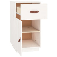 Thumbnail for Schreibtisch-Schrank Weiß 40x50x75 cm Massivholz Kiefer