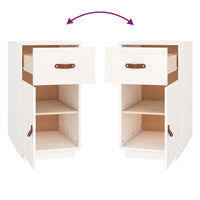 Thumbnail for Schreibtisch-Schrank Weiß 40x50x75 cm Massivholz Kiefer