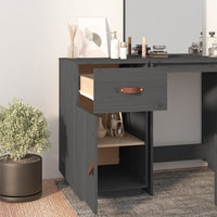 Thumbnail for Schreibtisch-Schrank Grau 40x50x75 cm Massivholz Kiefer