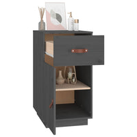 Thumbnail for Schreibtisch-Schrank Grau 40x50x75 cm Massivholz Kiefer