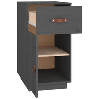 Thumbnail for Schreibtisch-Schrank Grau 40x50x75 cm Massivholz Kiefer