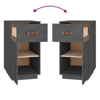 Thumbnail for Schreibtisch-Schrank Grau 40x50x75 cm Massivholz Kiefer