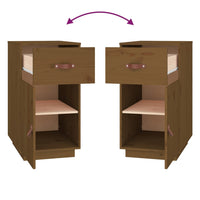 Thumbnail for Schreibtisch-Schrank Honigbraun 40x50x75 cm Massivholz Kiefer