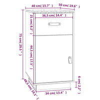 Thumbnail for Schreibtisch-Schrank Honigbraun 40x50x75 cm Massivholz Kiefer