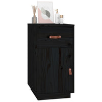 Thumbnail for Schreibtisch-Schrank Schwarz 40x50x75 cm Massivholz Kiefer