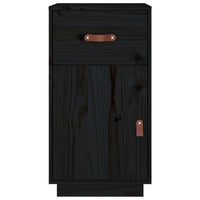 Thumbnail for Schreibtisch-Schrank Schwarz 40x50x75 cm Massivholz Kiefer