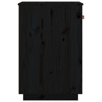 Thumbnail for Schreibtisch-Schrank Schwarz 40x50x75 cm Massivholz Kiefer