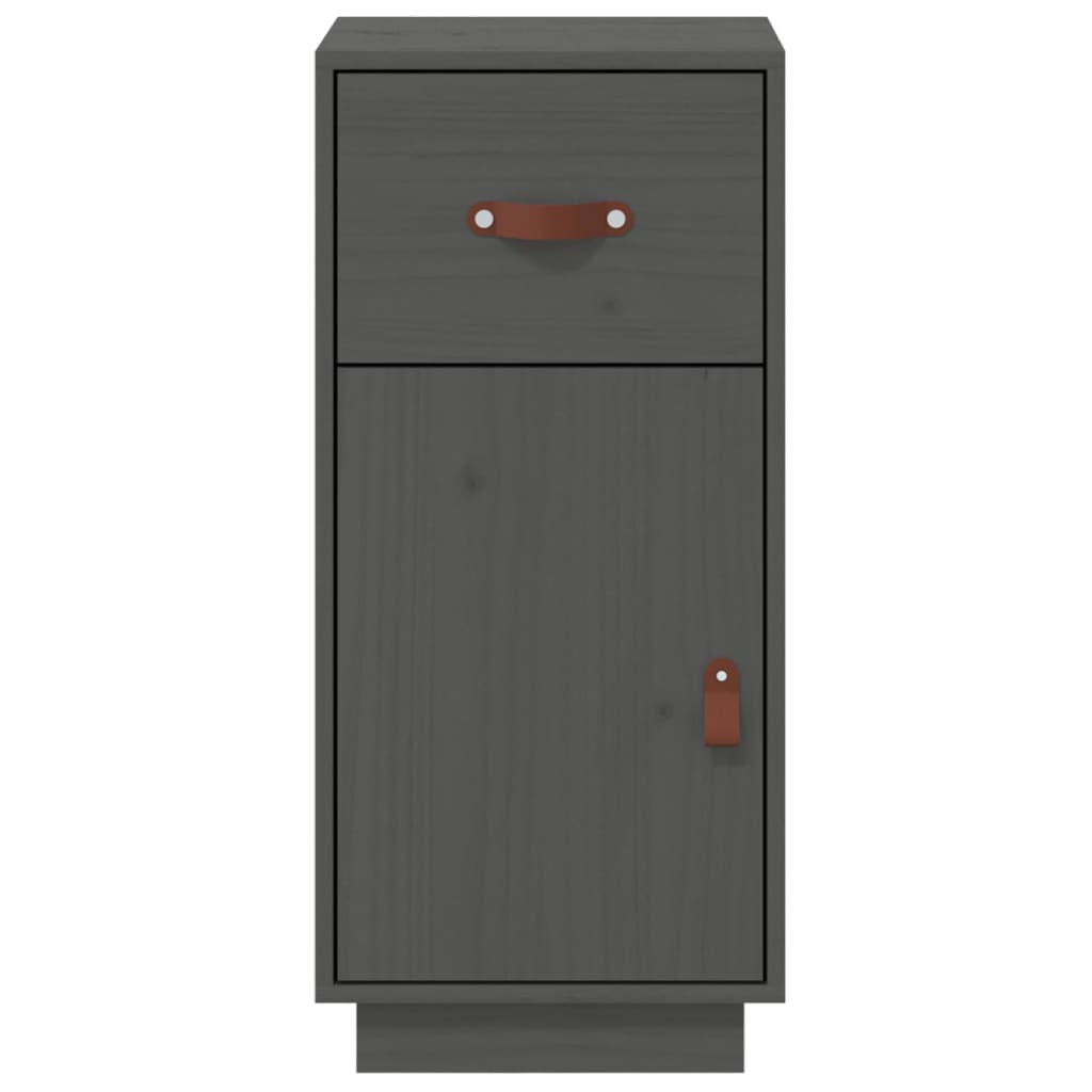 Sideboard Grau 34x40x75 cm Massivholz Kiefer
