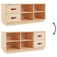 Thumbnail for Schuhbank 100x34x45 cm Massivholz Kiefer