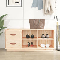 Thumbnail for Schuhbank 100x34x45 cm Massivholz Kiefer