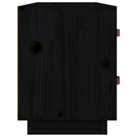 Thumbnail for Schuhbank Schwarz 100x34x45 cm Massivholz Kiefer