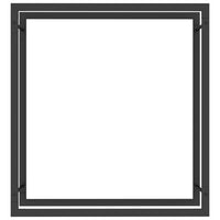 Thumbnail for Brennholzregal Mattschwarz 80x28x86 cm Stahl