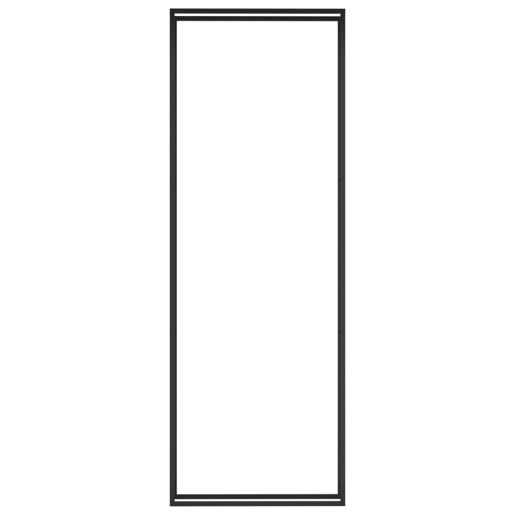 Brennholzregal Mattschwarz 110x28x312 cm Stahl