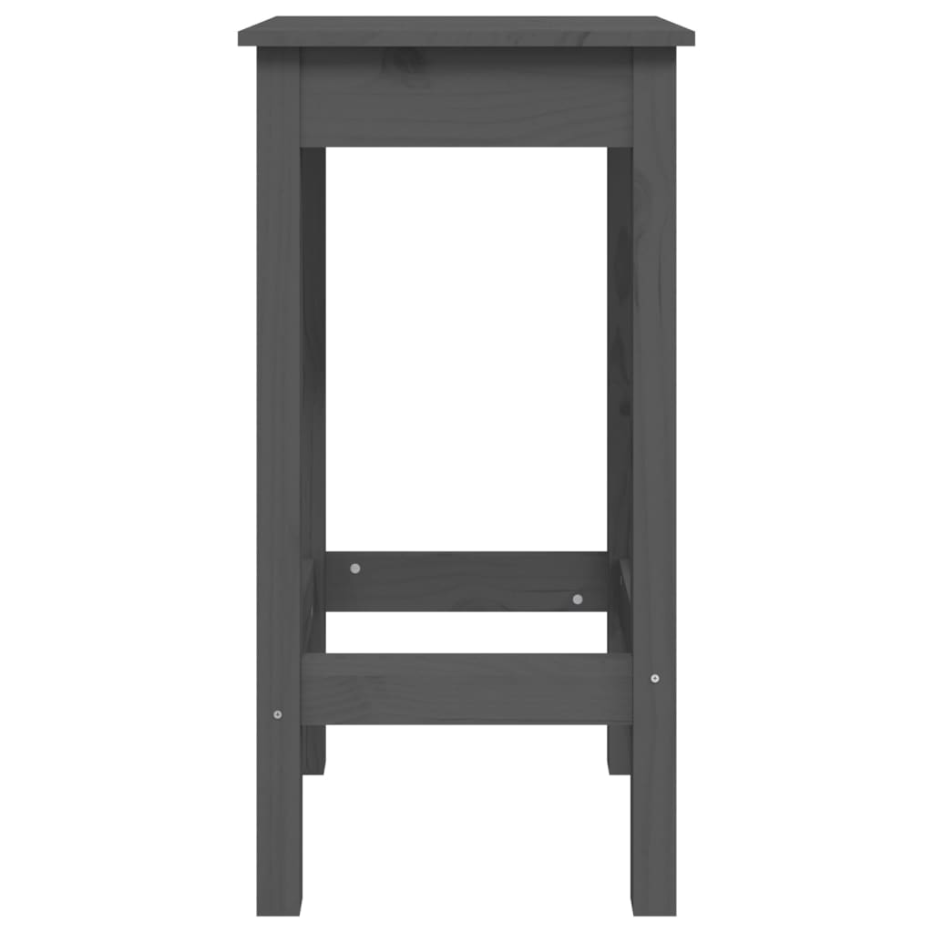 Barstühle 2 Stk. Grau 40x40x78 cm Massivholz Kiefer