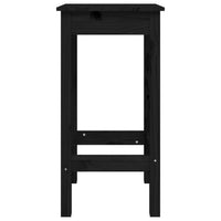 Thumbnail for Barstühle 2 Stk. Schwarz 40x40x78 cm Massivholz Kiefer