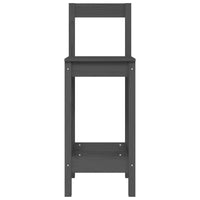 Thumbnail for Barstühle 2 Stk. Grau 40x41,5x112 cm Massivholz Kiefer