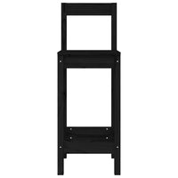 Thumbnail for Barstühle 2 Stk. Schwarz 40x41,5x112 cm Massivholz Kiefer