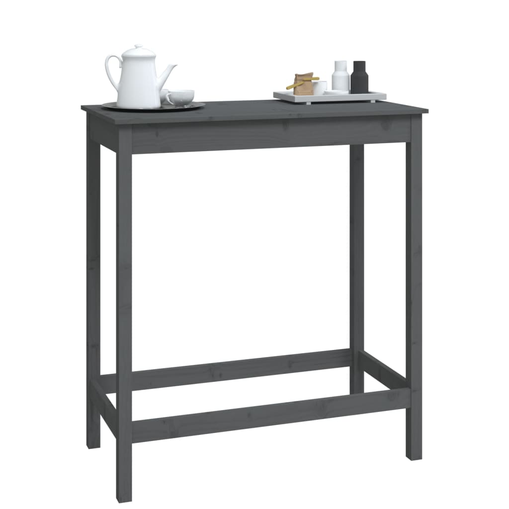 Bartisch Grau 100x50x110 cm Massivholz Kiefer