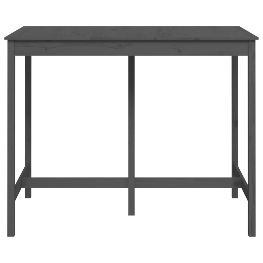 Bartisch Grau 140x80x110 cm Massivholz Kiefer