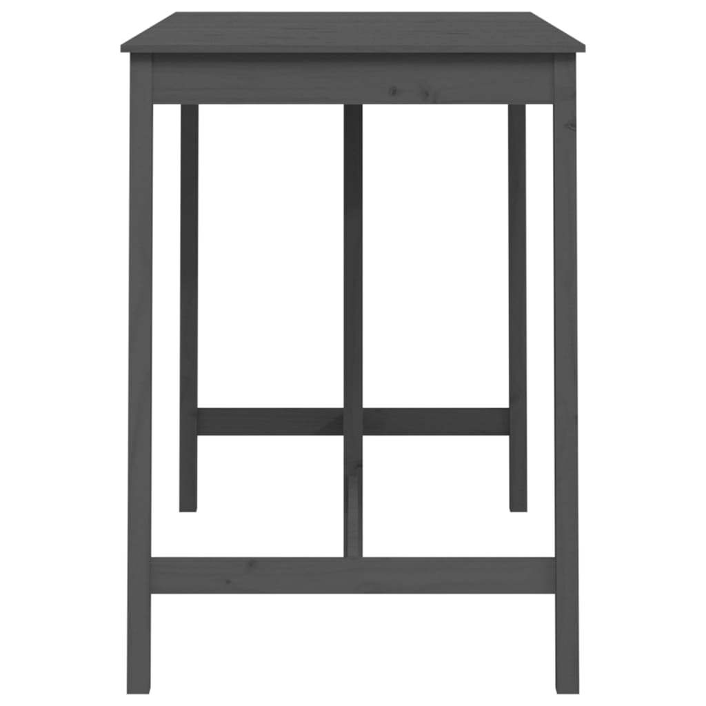 Bartisch Grau 140x80x110 cm Massivholz Kiefer