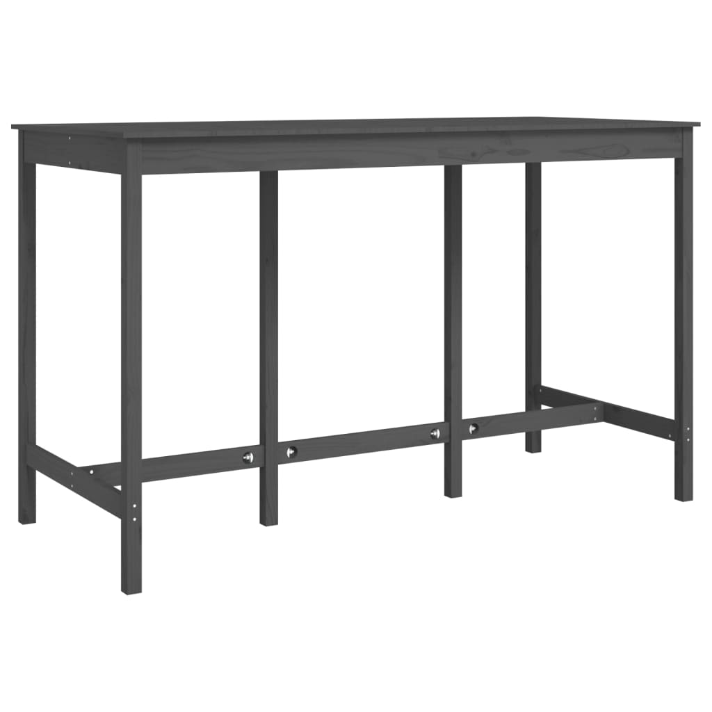 Bartisch Grau 180x80x110 cm Massivholz Kiefer