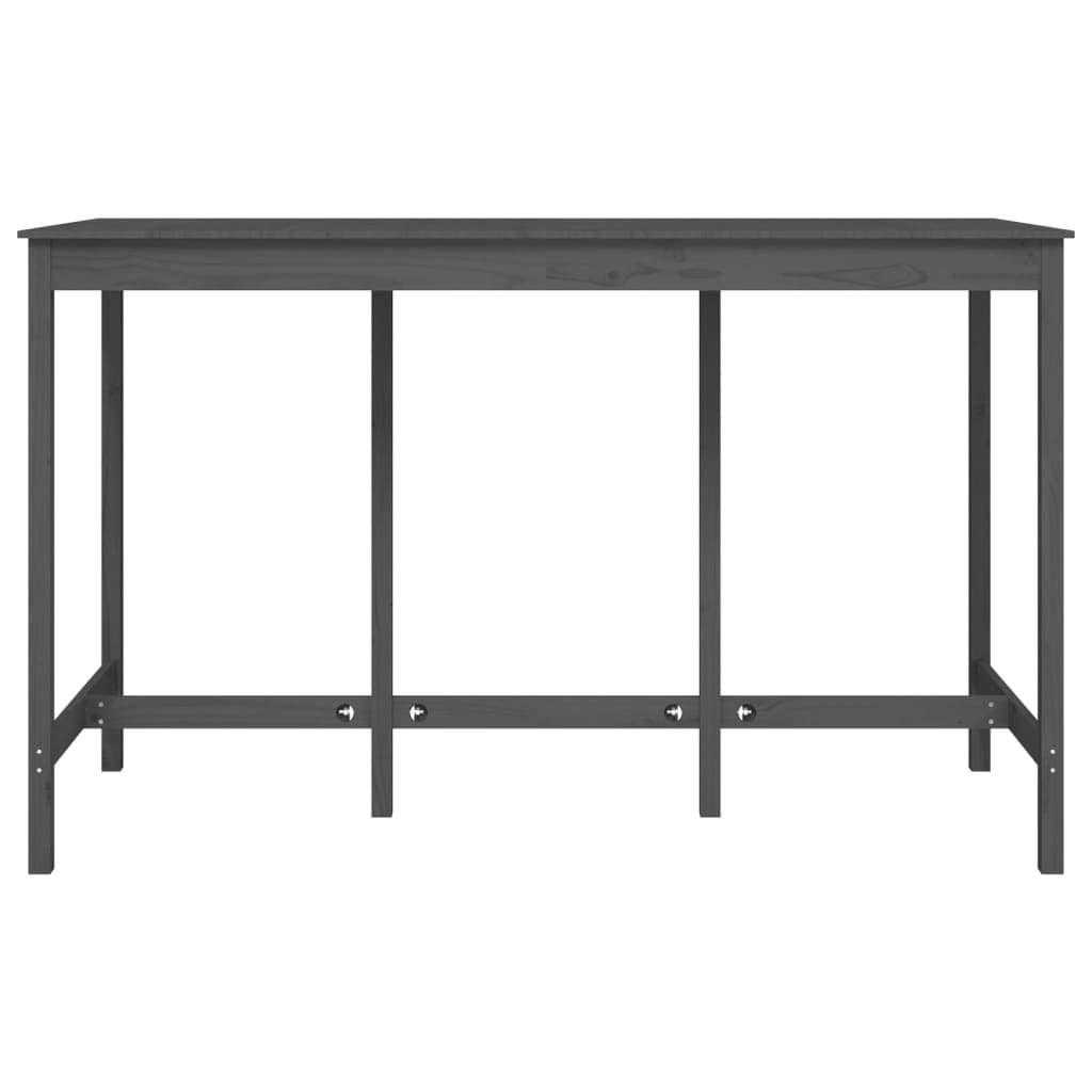 Bartisch Grau 180x80x110 cm Massivholz Kiefer