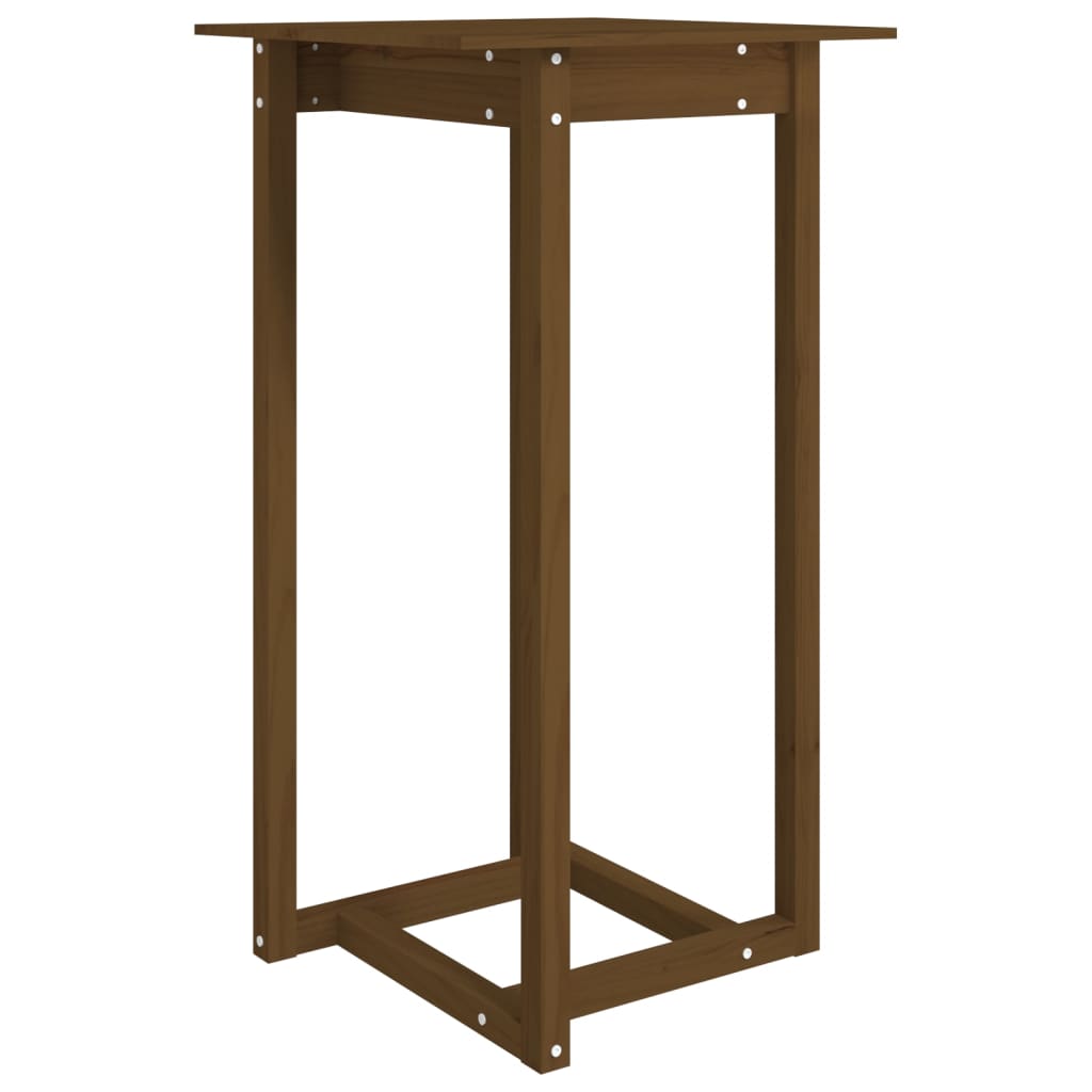Bartisch Honigbraun 60x60x110 cm Massivholz Kiefer