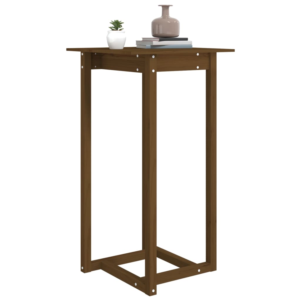 Bartisch Honigbraun 60x60x110 cm Massivholz Kiefer