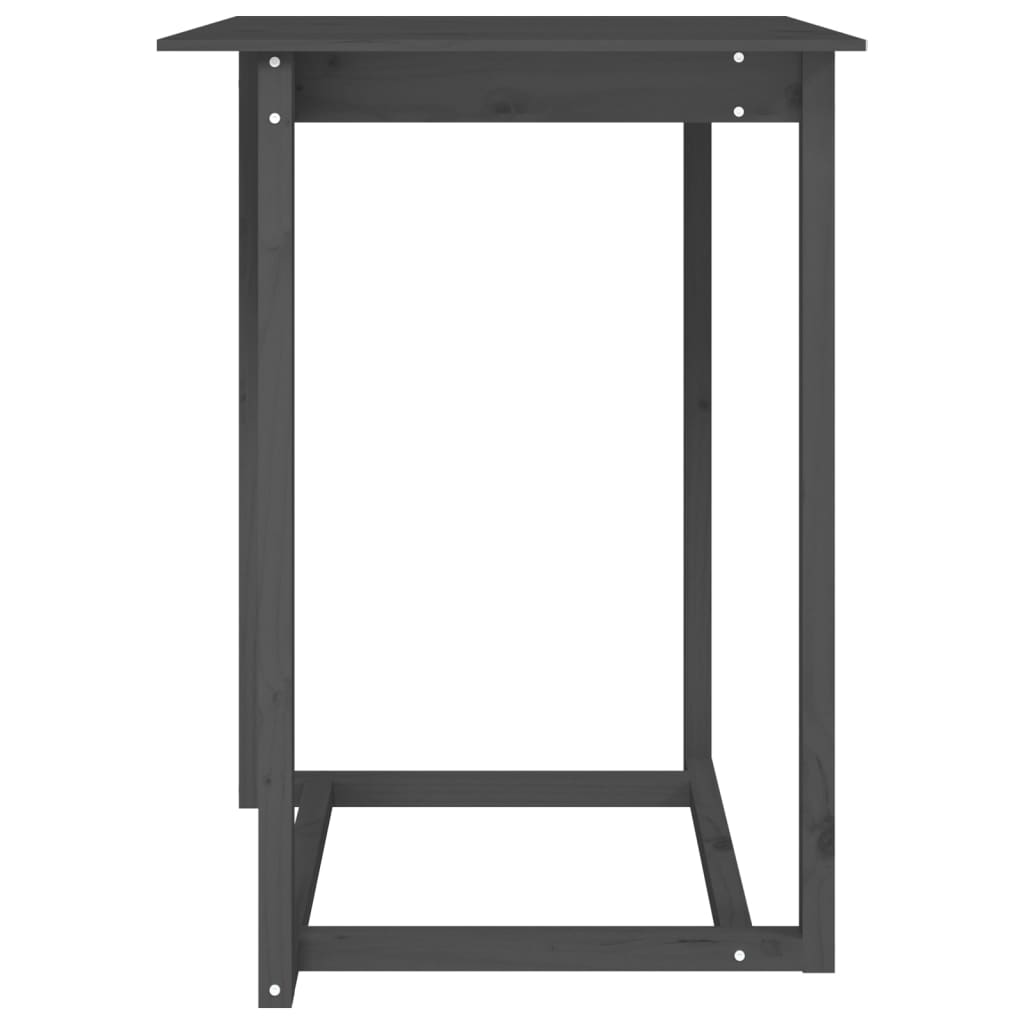 Bartisch Grau 80x80x110 cm Massivholz Kiefer