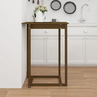 Thumbnail for Bartisch Honigbraun 80x80x110 cm Massivholz Kiefer