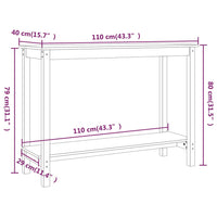 Thumbnail for Konsolentisch 110x40x80 cm Massivholz Kiefer