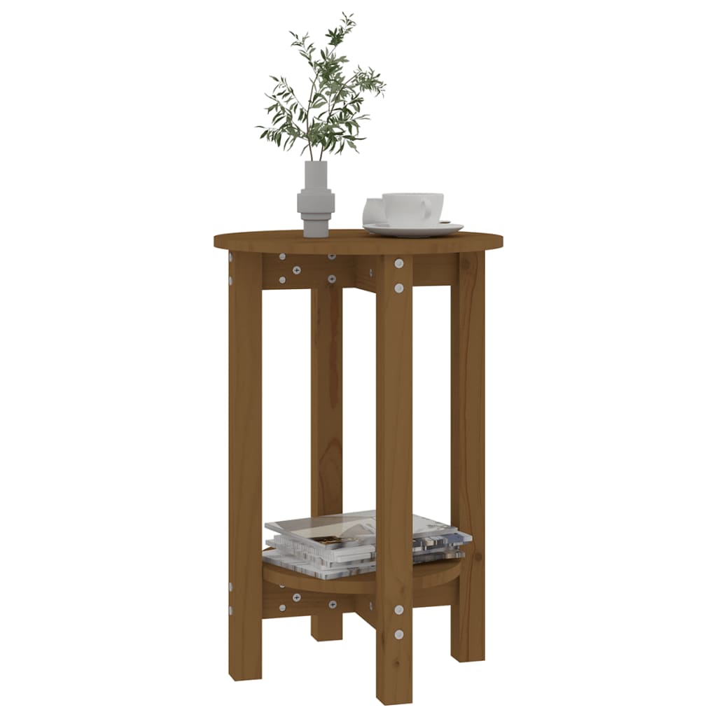 Couchtisch Honigbraun Ø 40x60 cm Massivholz Kiefer