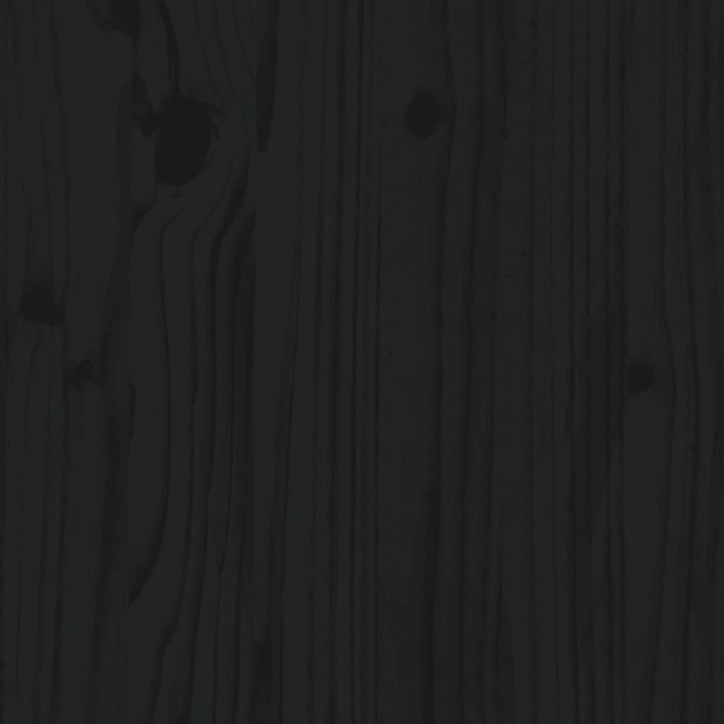 Handtuchhalter Schwarz 23x18x60 cm Massivholz Kiefer