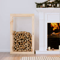 Thumbnail for Kaminholzregal 60x25x100 cm Massivholz Kiefer