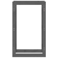 Thumbnail for Kaminholzregal Grau 60x25x100 cm Massivholz Kiefer