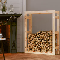 Thumbnail for Kaminholzregal 80x25x100 cm Massivholz Kiefer