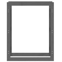Thumbnail for Kaminholzregal Grau 80x25x100 cm Massivholz Kiefer