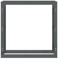 Thumbnail for Kaminholzregal Grau 100x25x100 cm Massivholz Kiefer