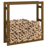 Thumbnail for Kaminholzregal Honigbraun 100x25x100 cm Massivholz Kiefer
