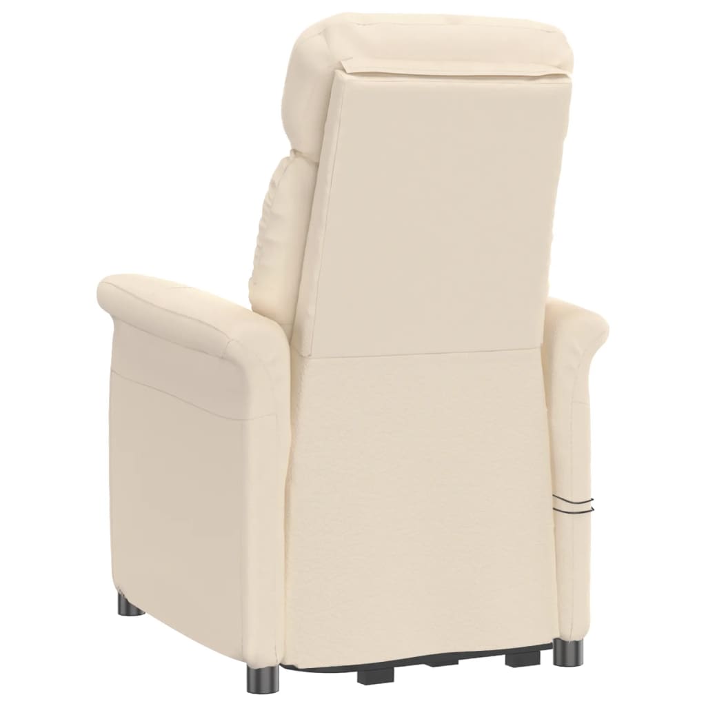 Massagesessel Elektrisch Beige Mikrofasergewebe