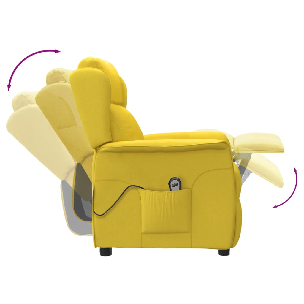 Relaxsessel Elektrisch Hellgelb Stoff