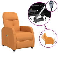 Thumbnail for Elektrischer Massagesessel Gelb Stoff