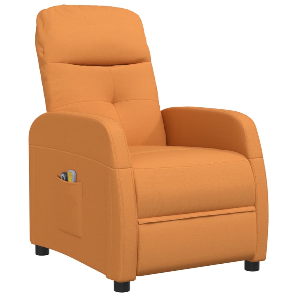 Elektrischer Massagesessel Gelb Stoff