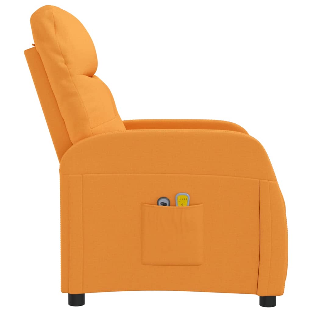 Elektrischer Massagesessel Gelb Stoff