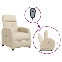 Thumbnail for Massagesessel mit Aufstehhilfe Creme Stoff