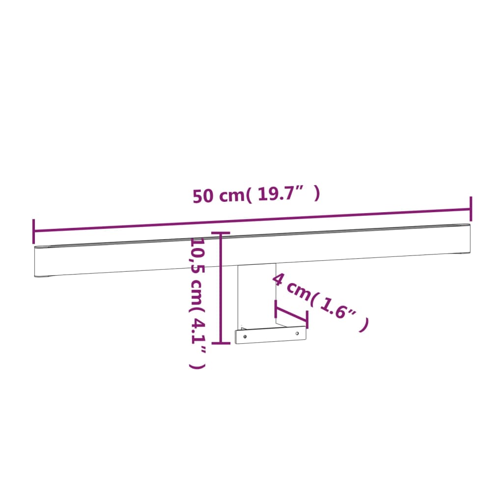 LED-Spiegelleuchte 7,5 W Kaltweiß 50 cm 6000 K
