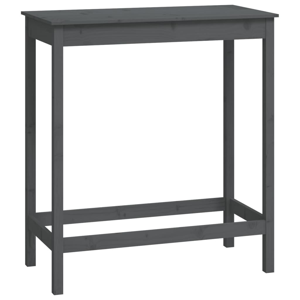 5-tlg. Bar-Set Grau Massivholz Kiefer